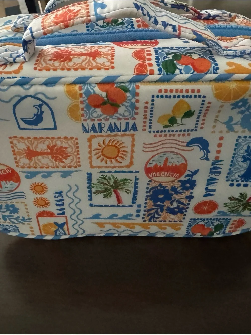 Mediterranean  designed Clear Cosmetic Travel Bag